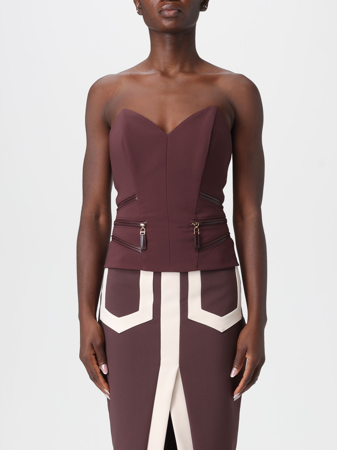 ELISABETTA FRANCHI Top Damen Farbe Weinrot
