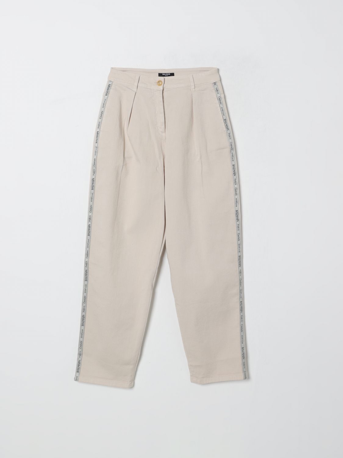 Balmain Pants  Kids Color Beige In Multi