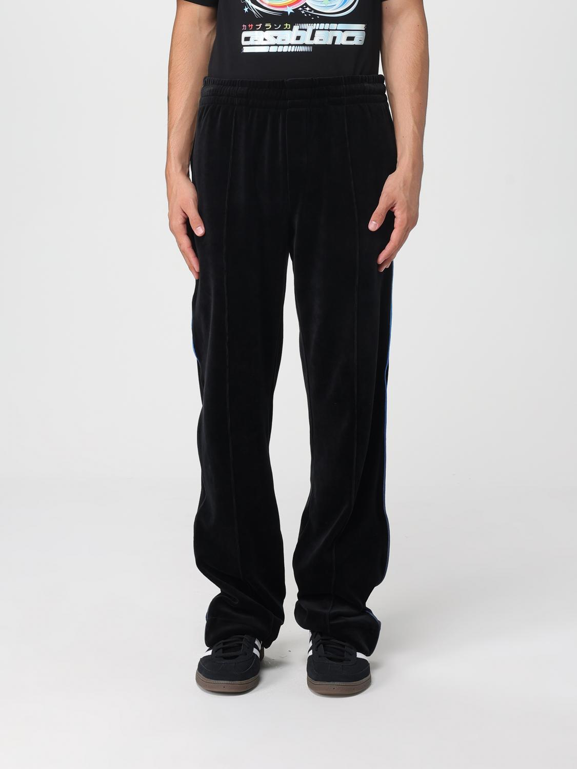 Casablanca Black Velour Track Pants In Black