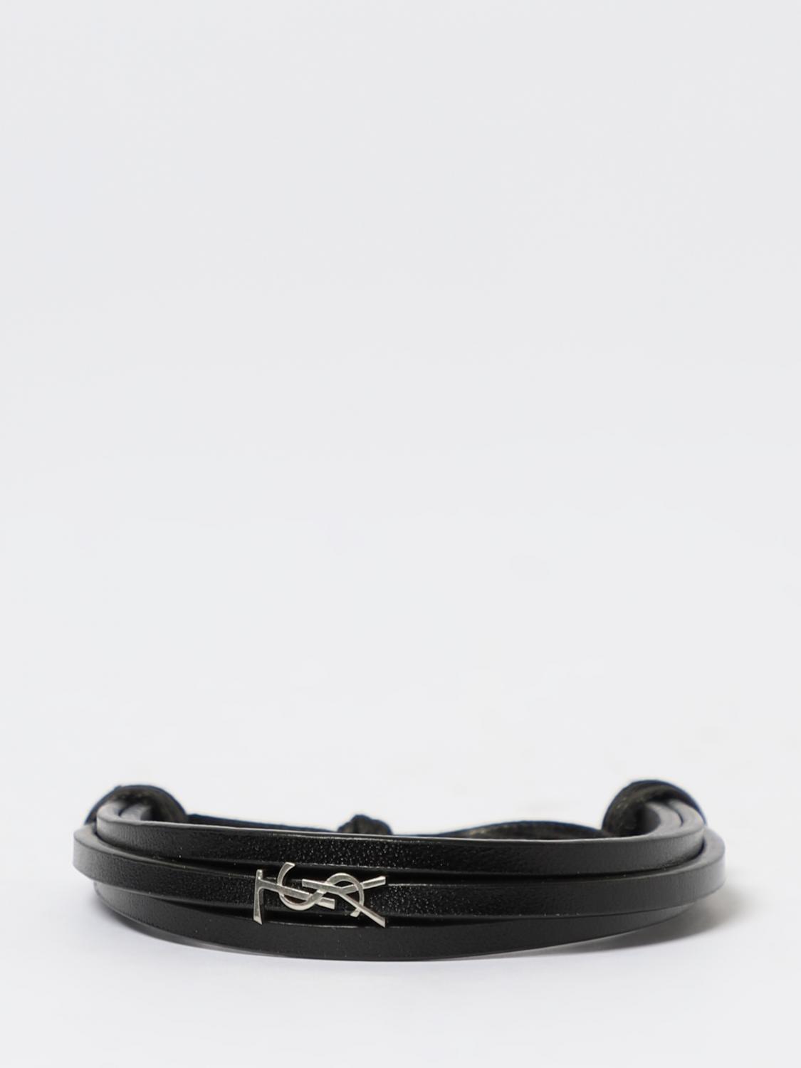 SAINT LAURENT Bracciale Cassandre in pelle