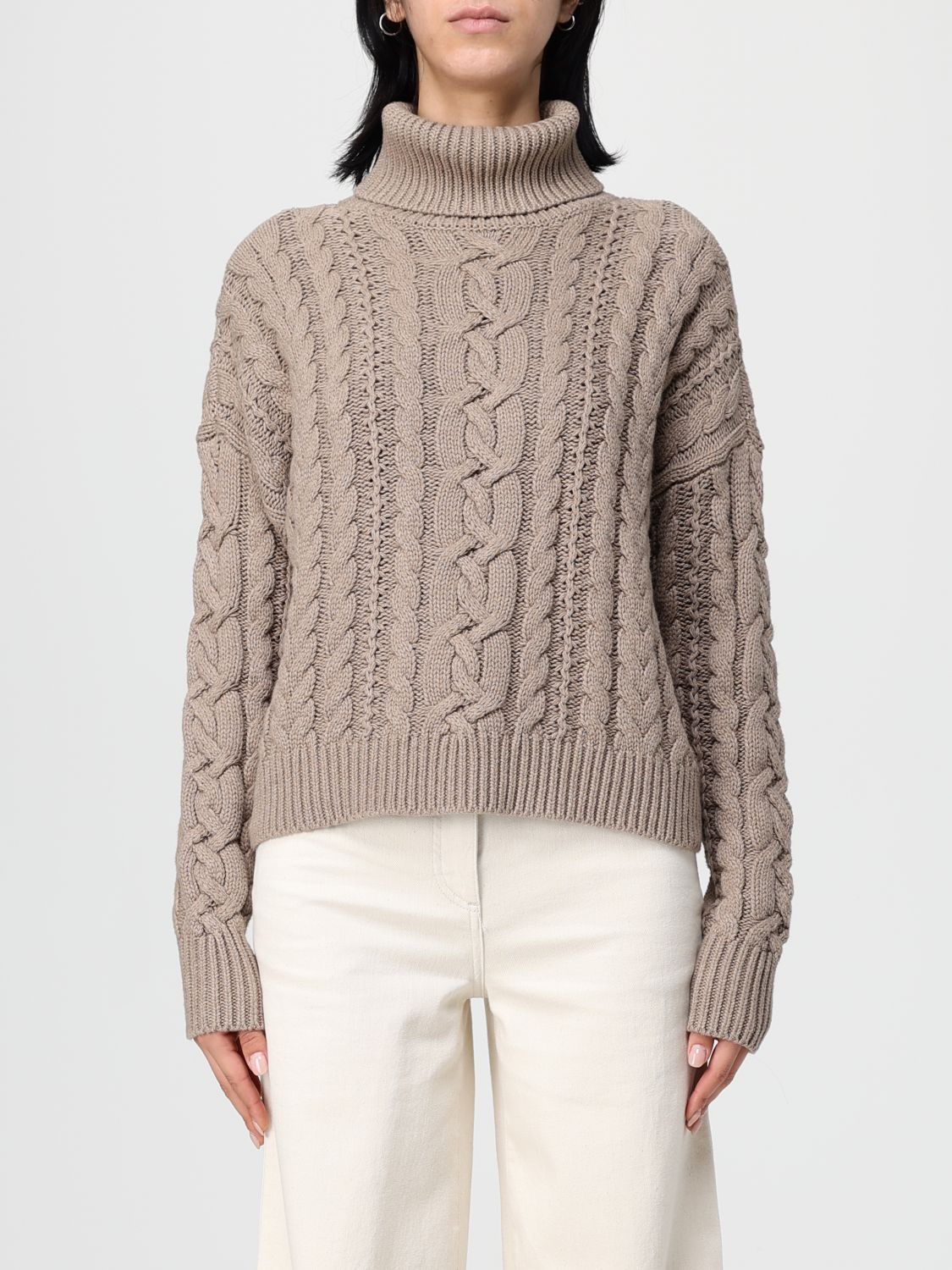Ralph Lauren Cable-knit Sweater In Brown