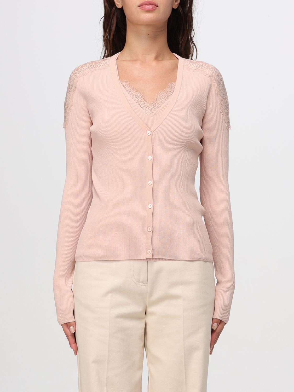 Liu •jo Cardigan Liu Jo Woman Color Pink In Neutral