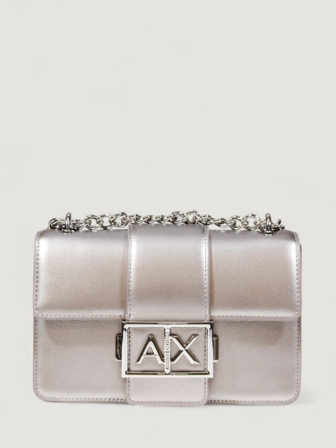 Armani Exchange Shoulder Bag Woman Color Silver In Silver