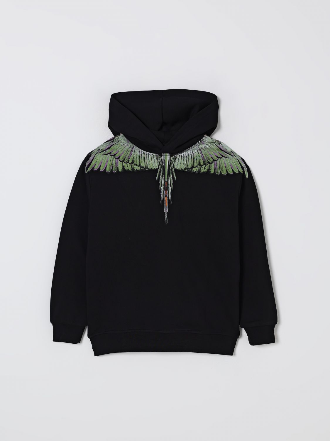 Marcelo Burlon County Of Milan Wing-print Hoodie In Black
