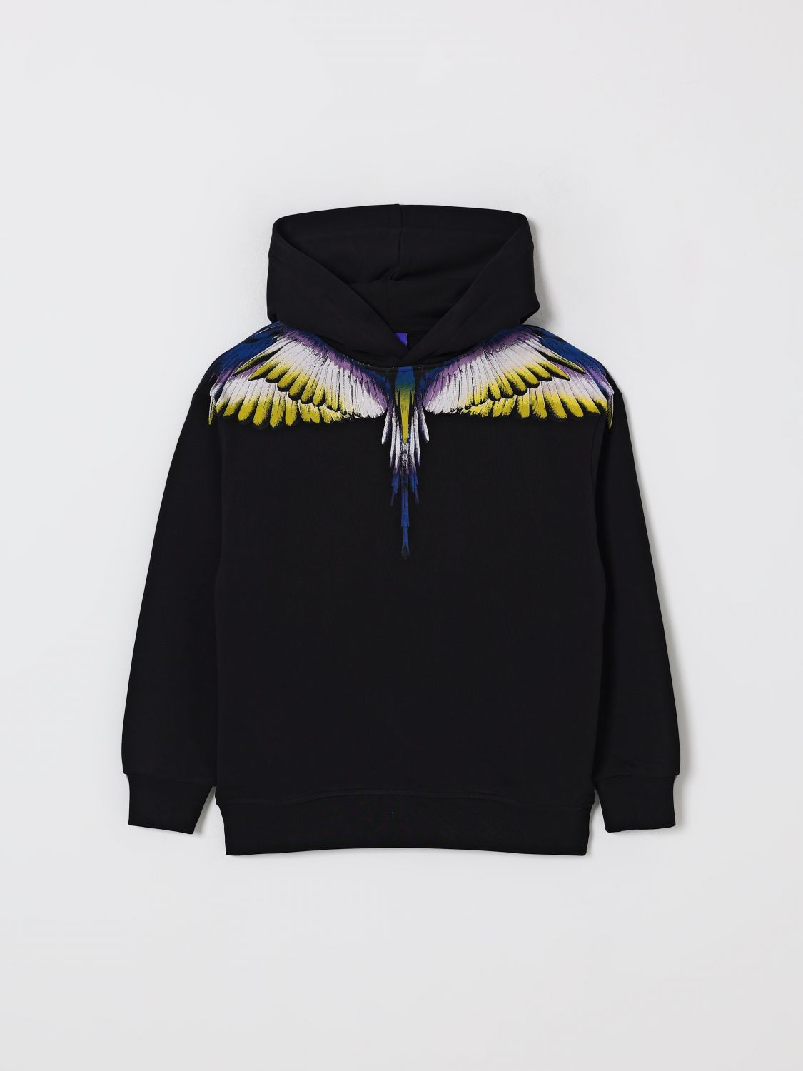 Marcelo Burlon County Of Milan Wings Cotton Hoodie In Black