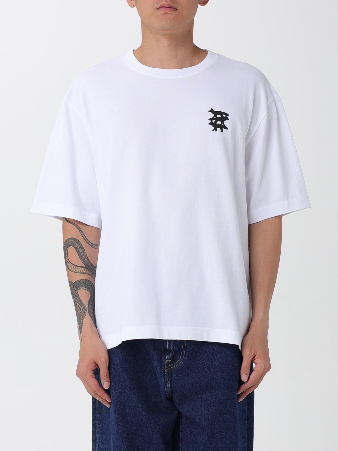 Maison Kitsuné Stunt Fox Oversized Fit T-shirt Clothing In White