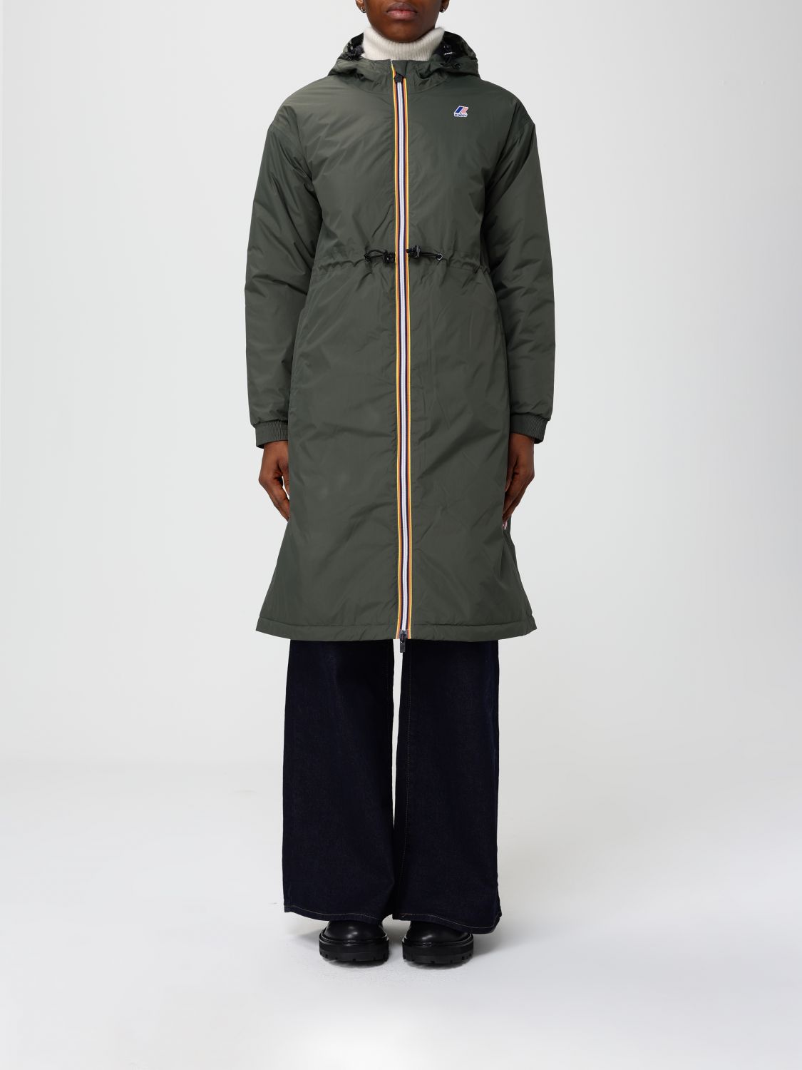 K-way Jacket Woman Color Green In Green