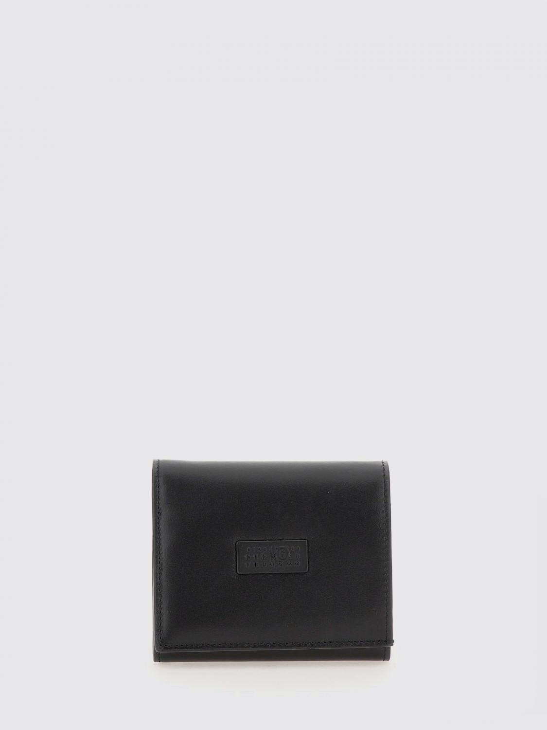 Mm6 Maison Margiela Logo-patch Bi-fold Wallet In Black