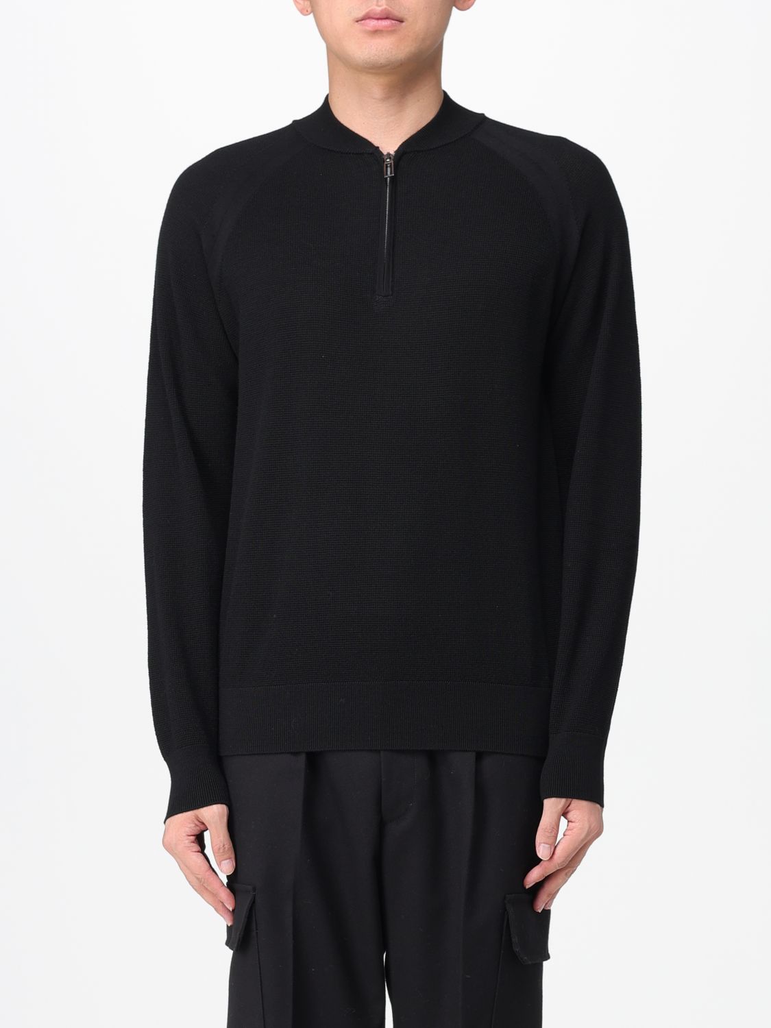 Paolo Pecora Zip Sweatshirt In Black