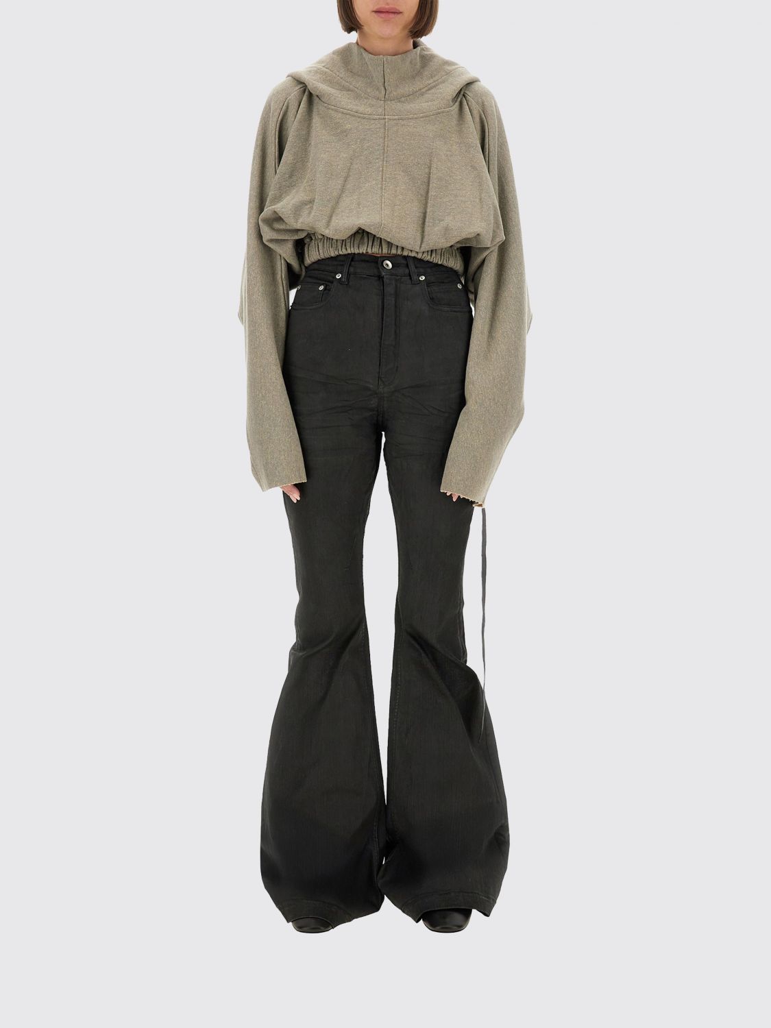 Rick Owens Drkshdw "bolan Bootcut" Pants In Green