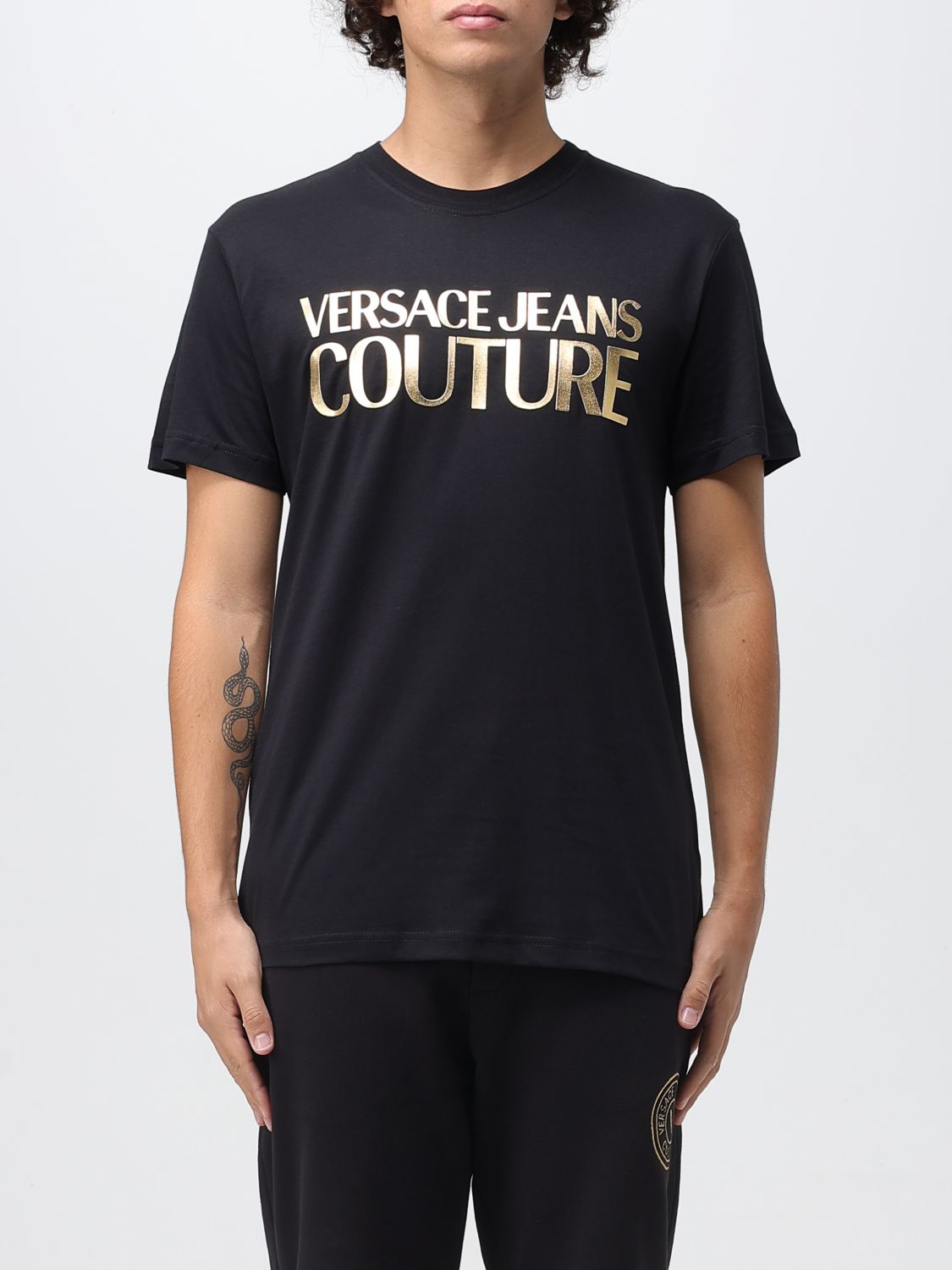 Versace Jeans Couture T-shirt Men Color Black In Black