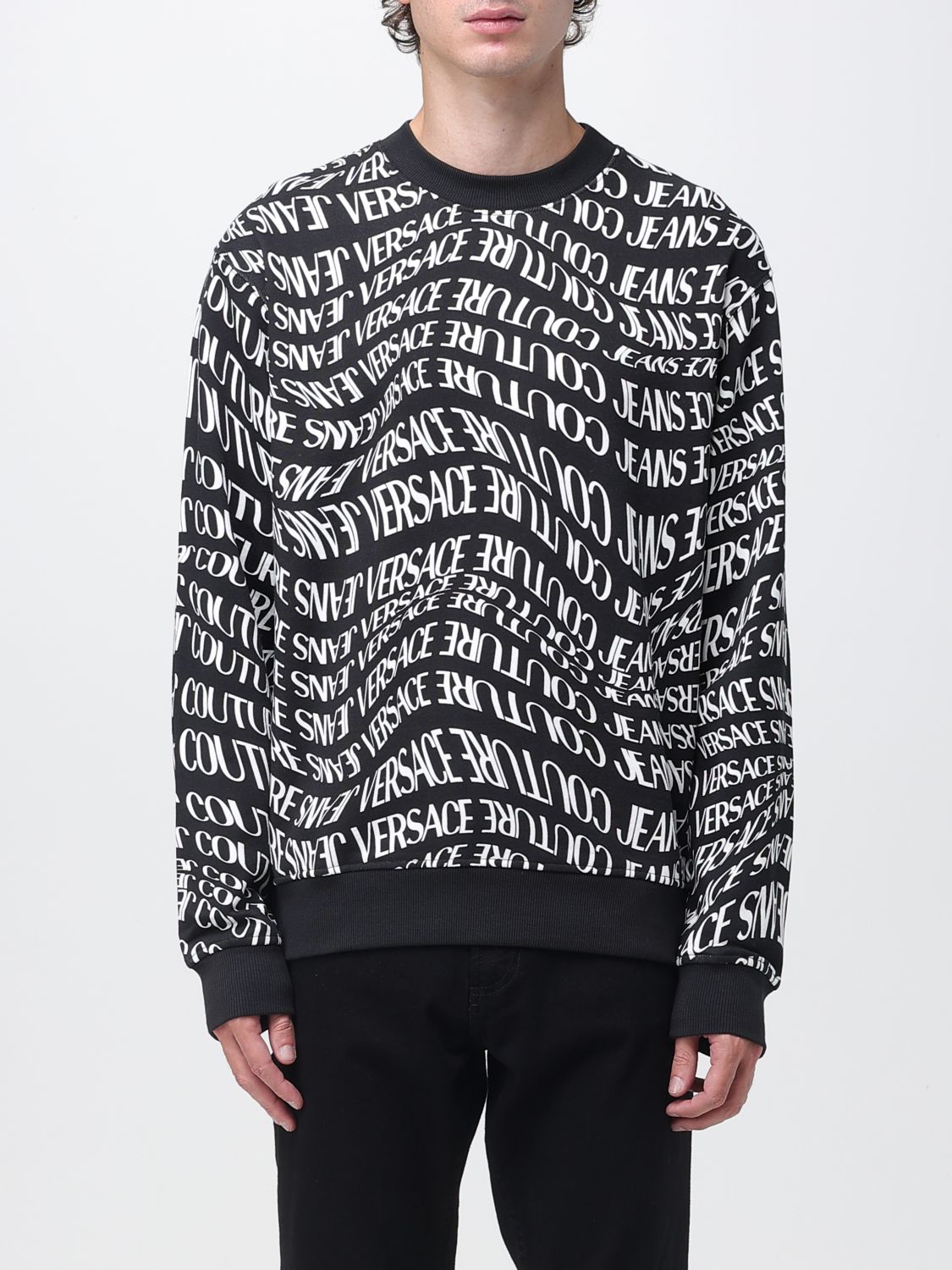 Versace Jeans Couture Sweater  Men Color Black In Black