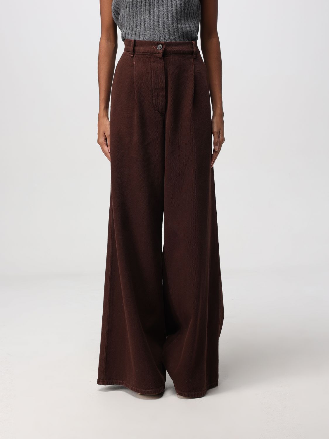 Weekend Max Mara Pants Woman  In Brown
