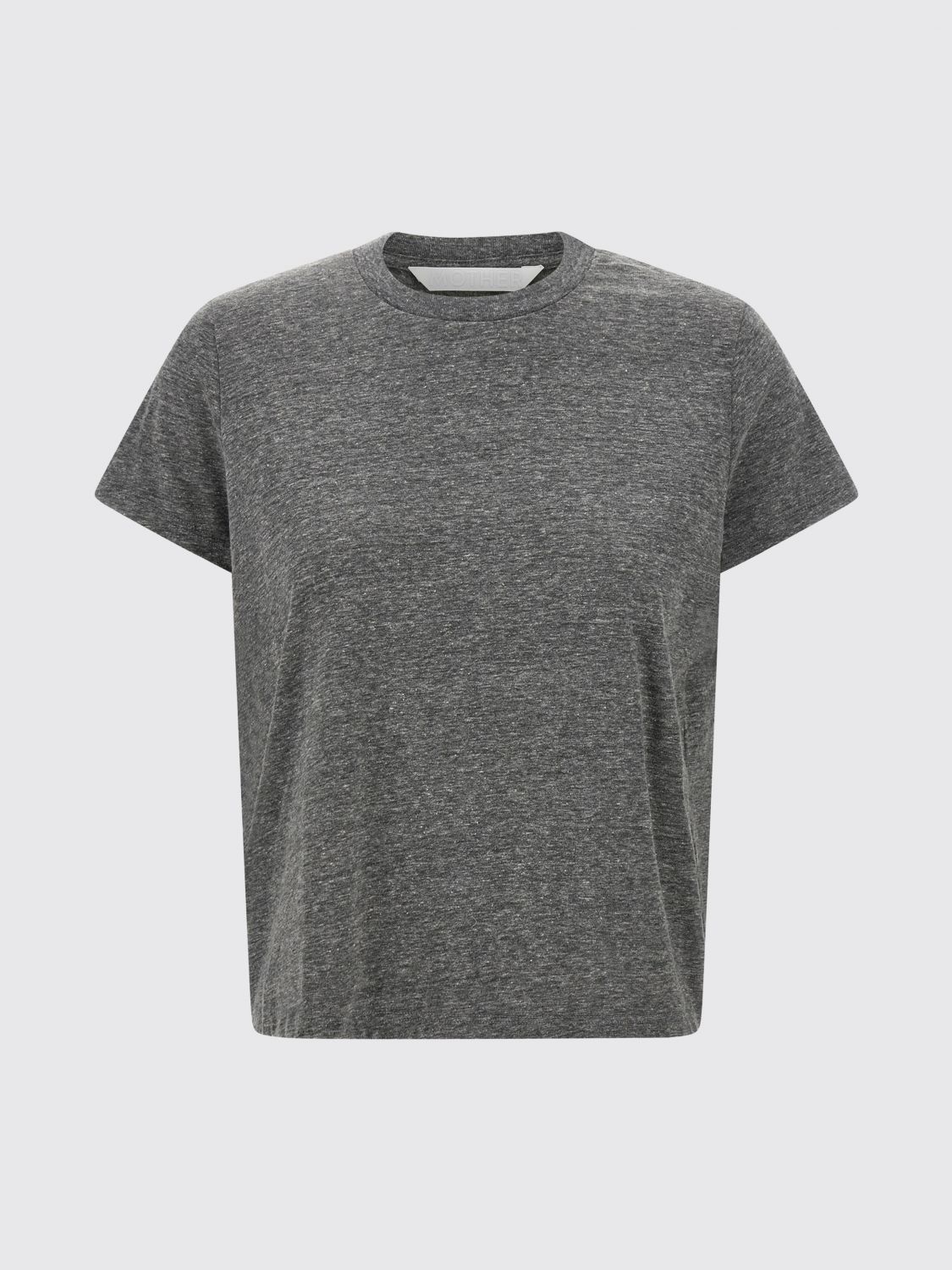 Mother Short Sleeve Crew Neck T-shirt In Gray
