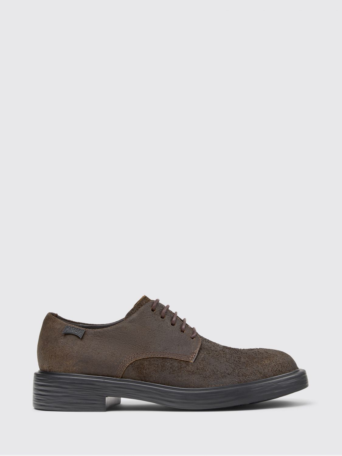 Camper Dean Lace-up Nubuck Leather Shoes In Brown