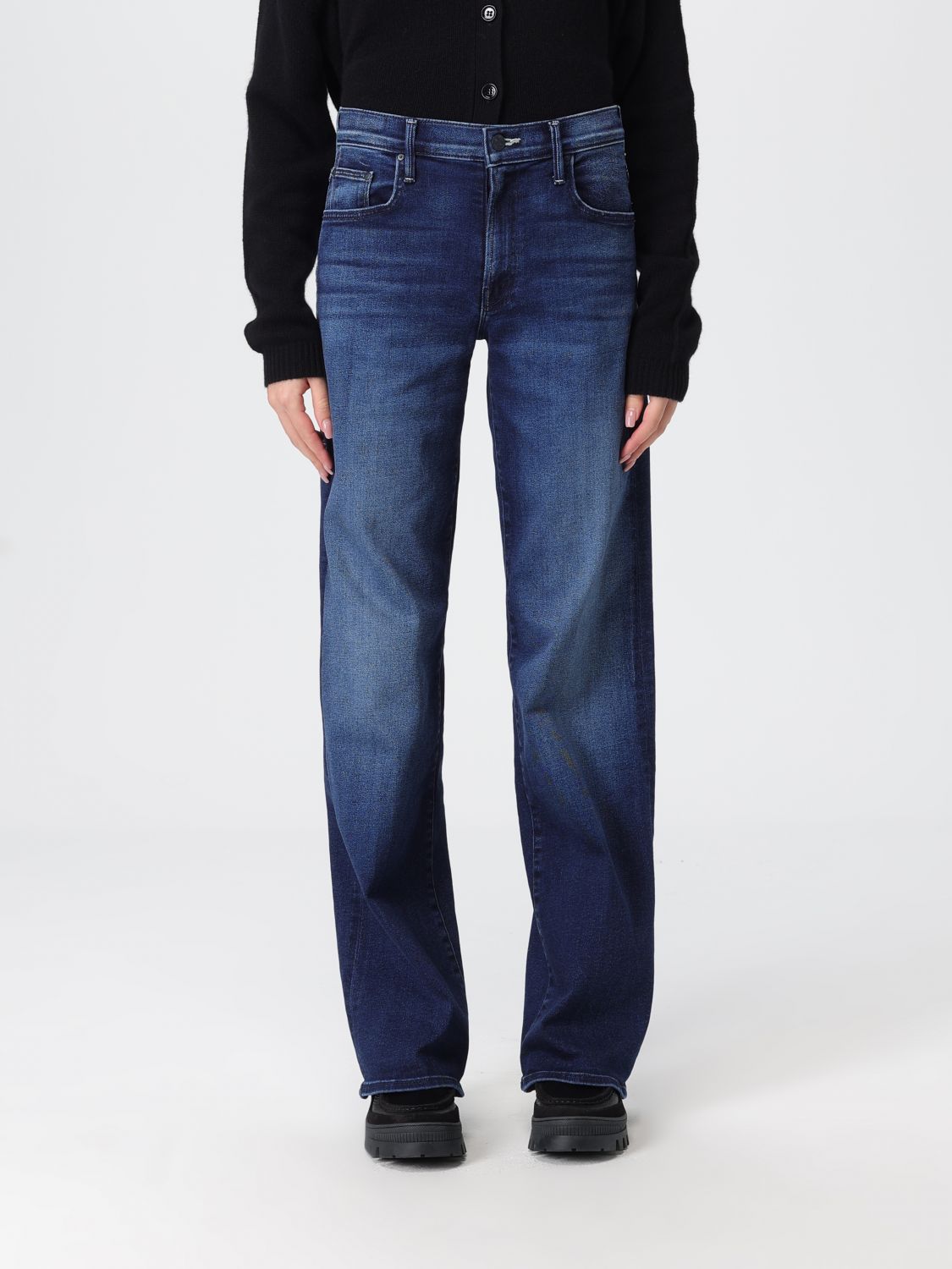Mother Jeans Woman Color Blue In Blue