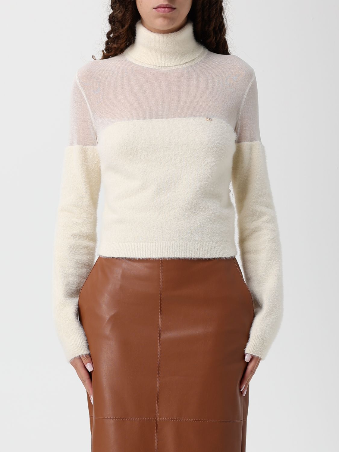 Elisabetta Franchi Cardigan Woman Color White In Multi