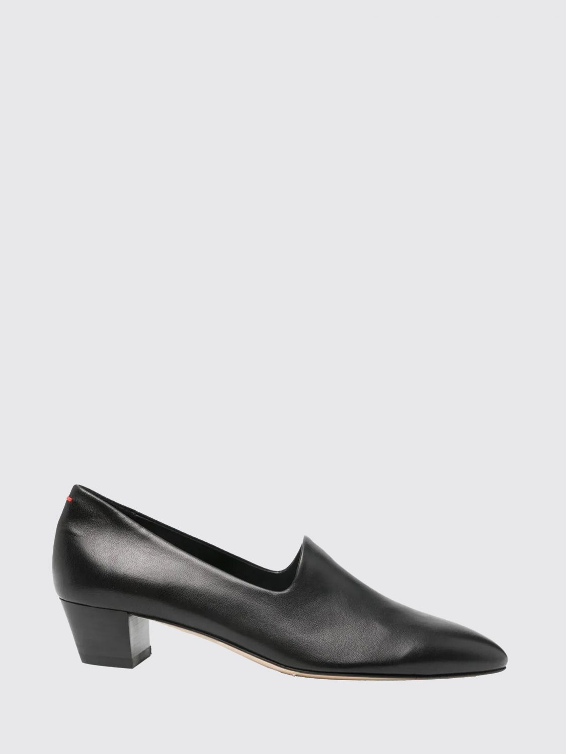 Aeyde 40mm Almond-toe Block-heel Loafers In Black