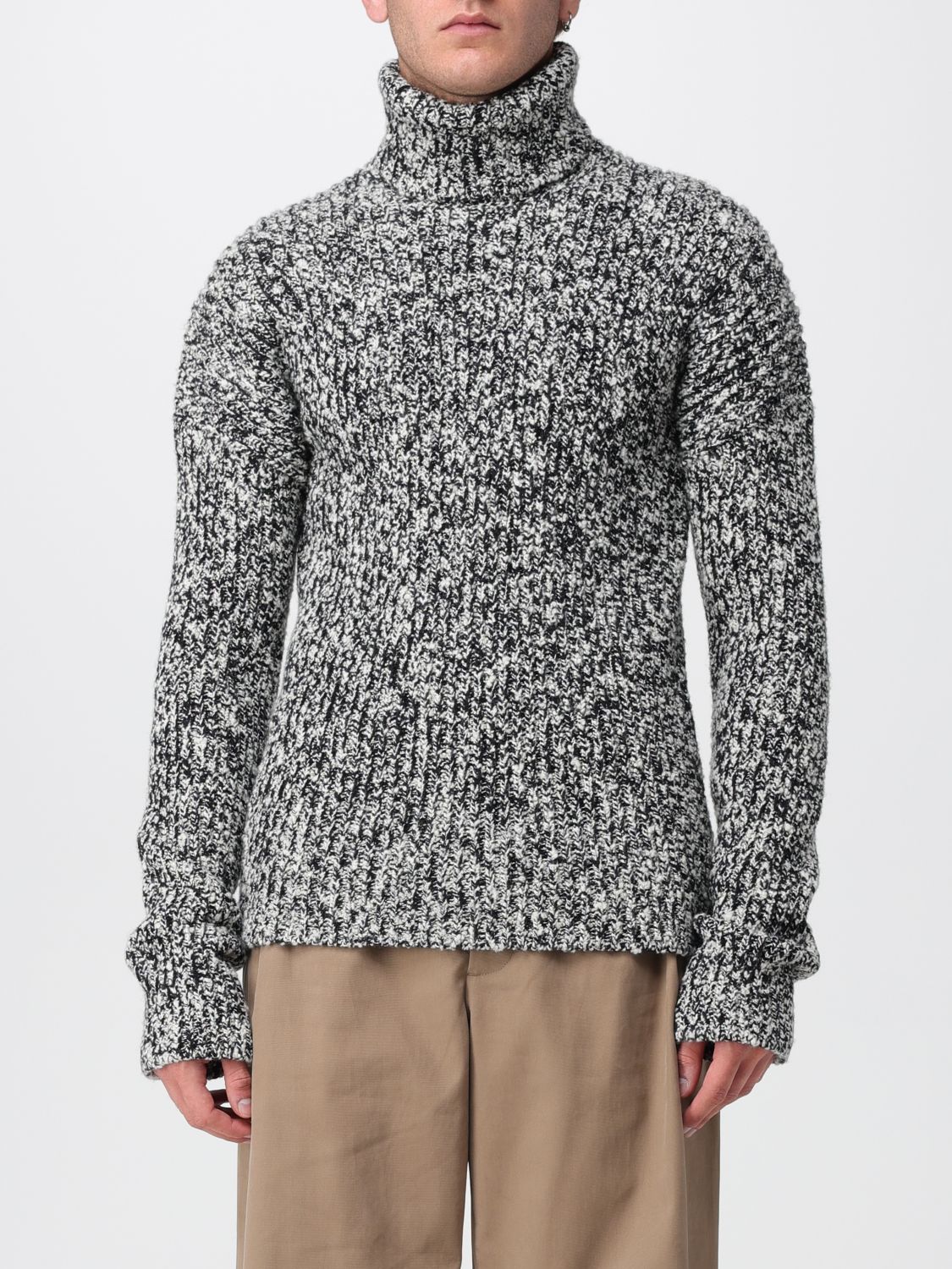 Dolce & Gabbana Turtleneck Pullover In Gray