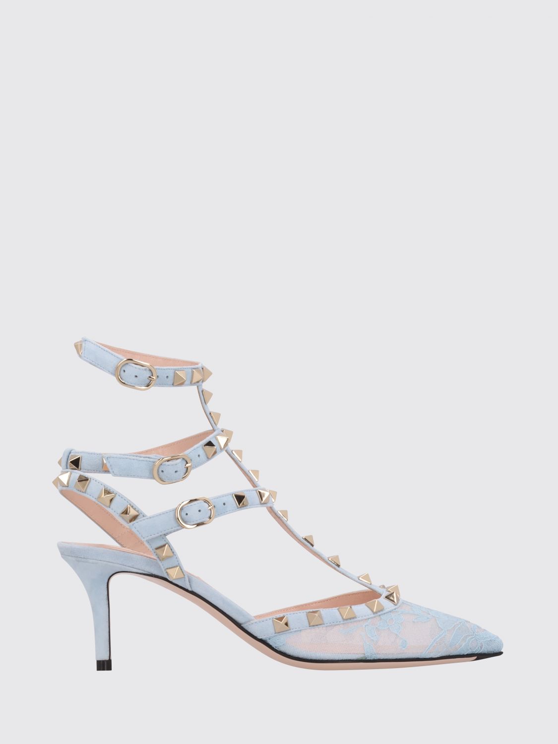 Valentino Ankle Strap In Gray
