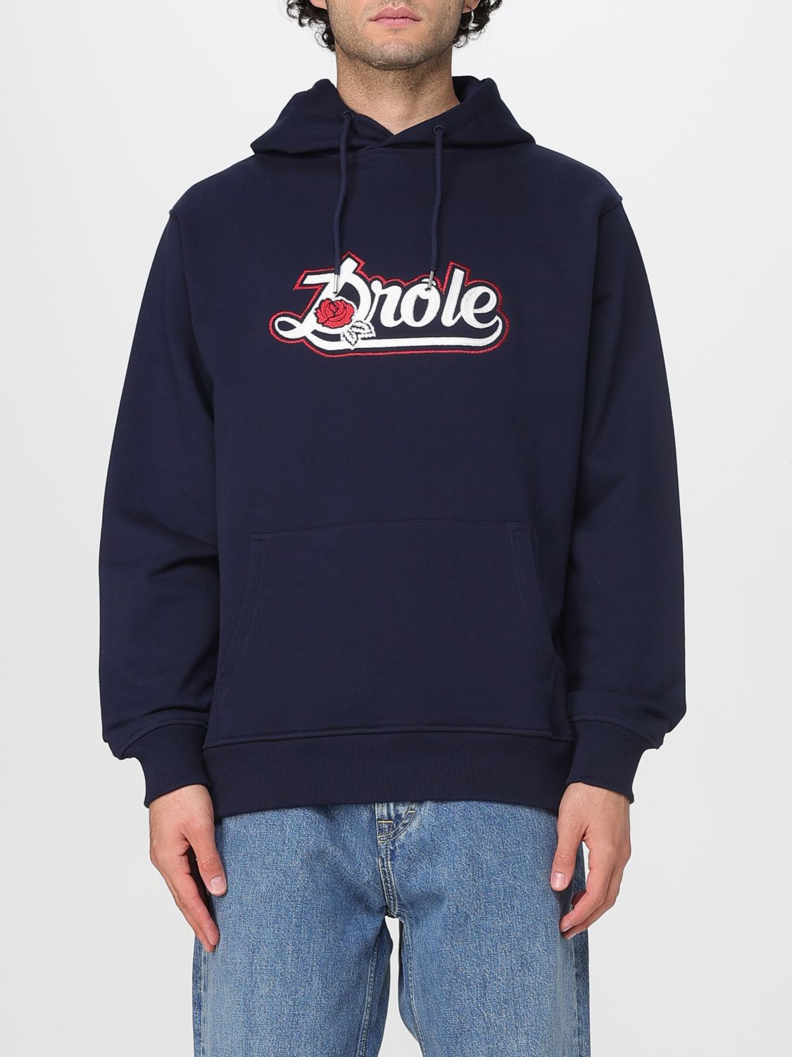 Drôle De Monsieur Drole De Monsieur Hoodie With Embroidered Logo In Blue