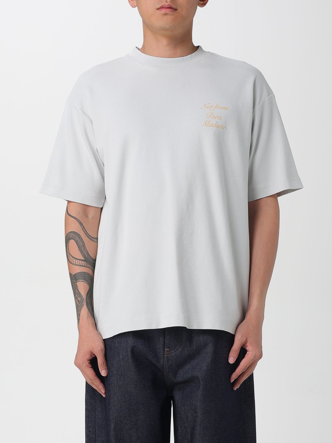 Drôle De Monsieur T-shirt  Men Color Grey In White