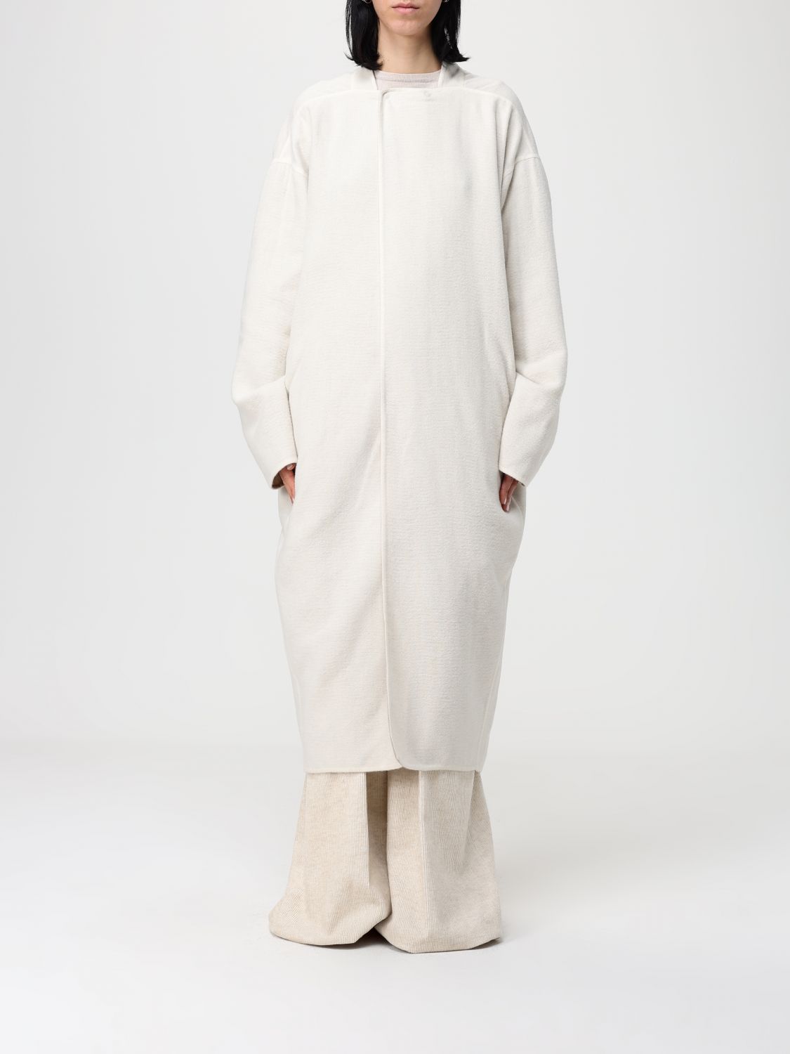 Rick Owens Coat Woman Color Milk In White