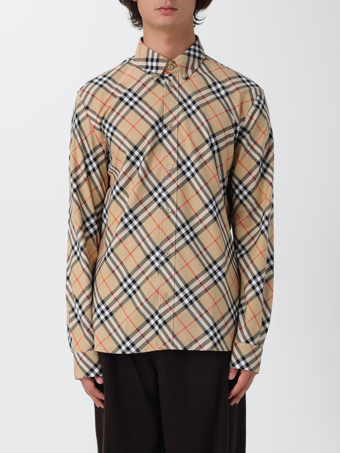 Burberry Shirt Men color Beige