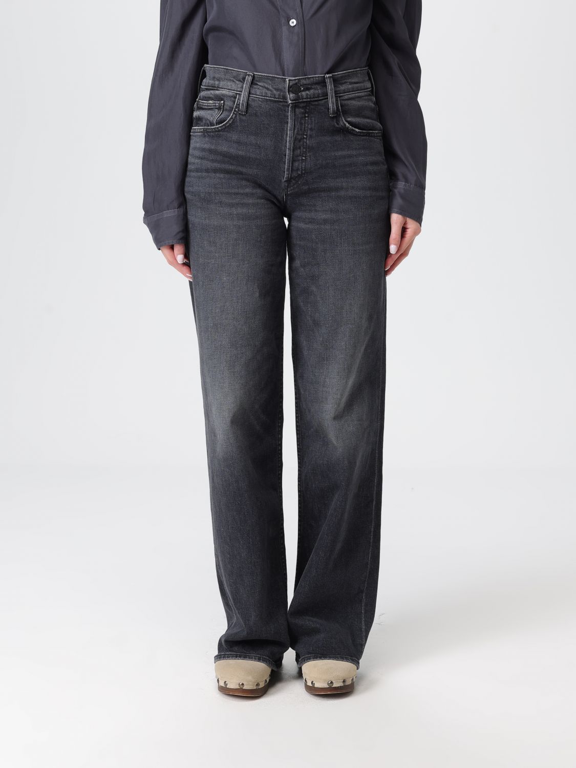 Mother Jeans  Woman Color Black In Blue