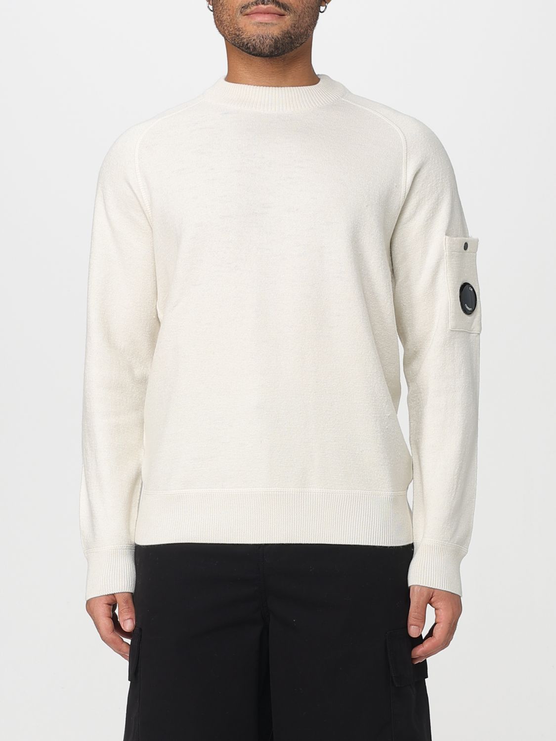 C.p. Company Sweater C. P. Company Men Color Yellow Cream In White