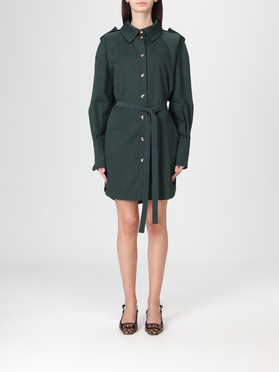 Patou Sailor Mini Dress In Green