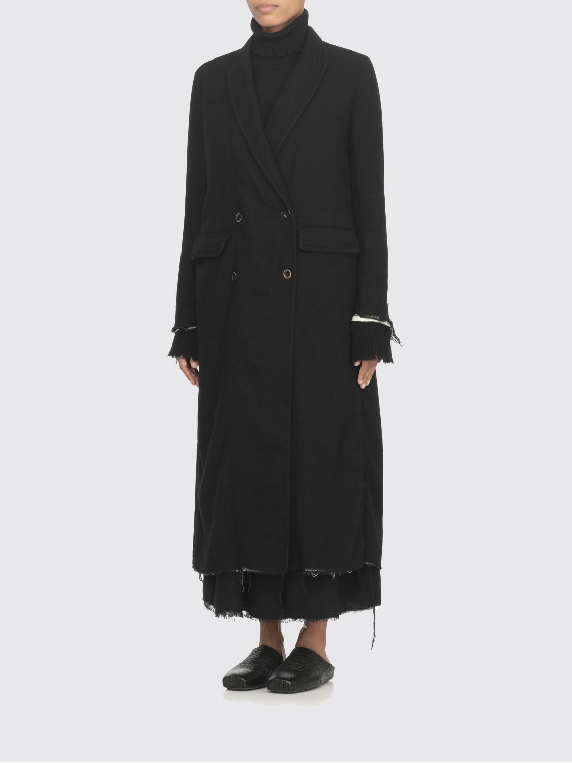 Uma Wang Coat  Woman Color Black In Animal Print
