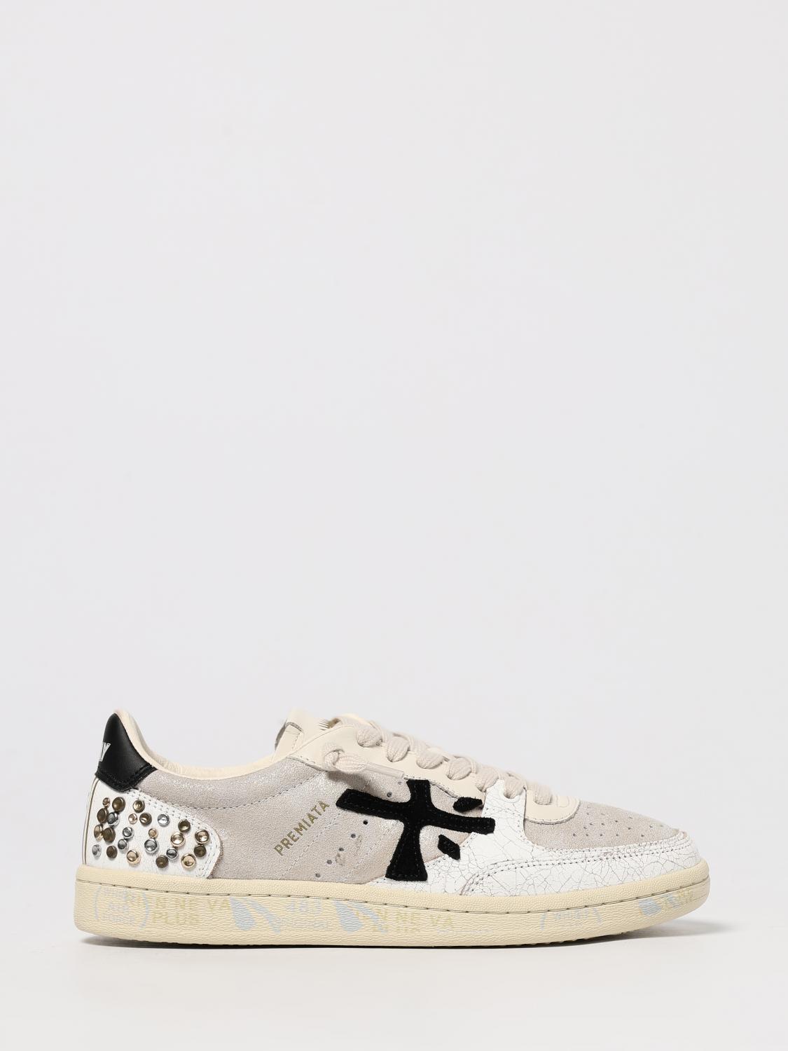 Premiata Clayd Shoes With Studs In Neutral