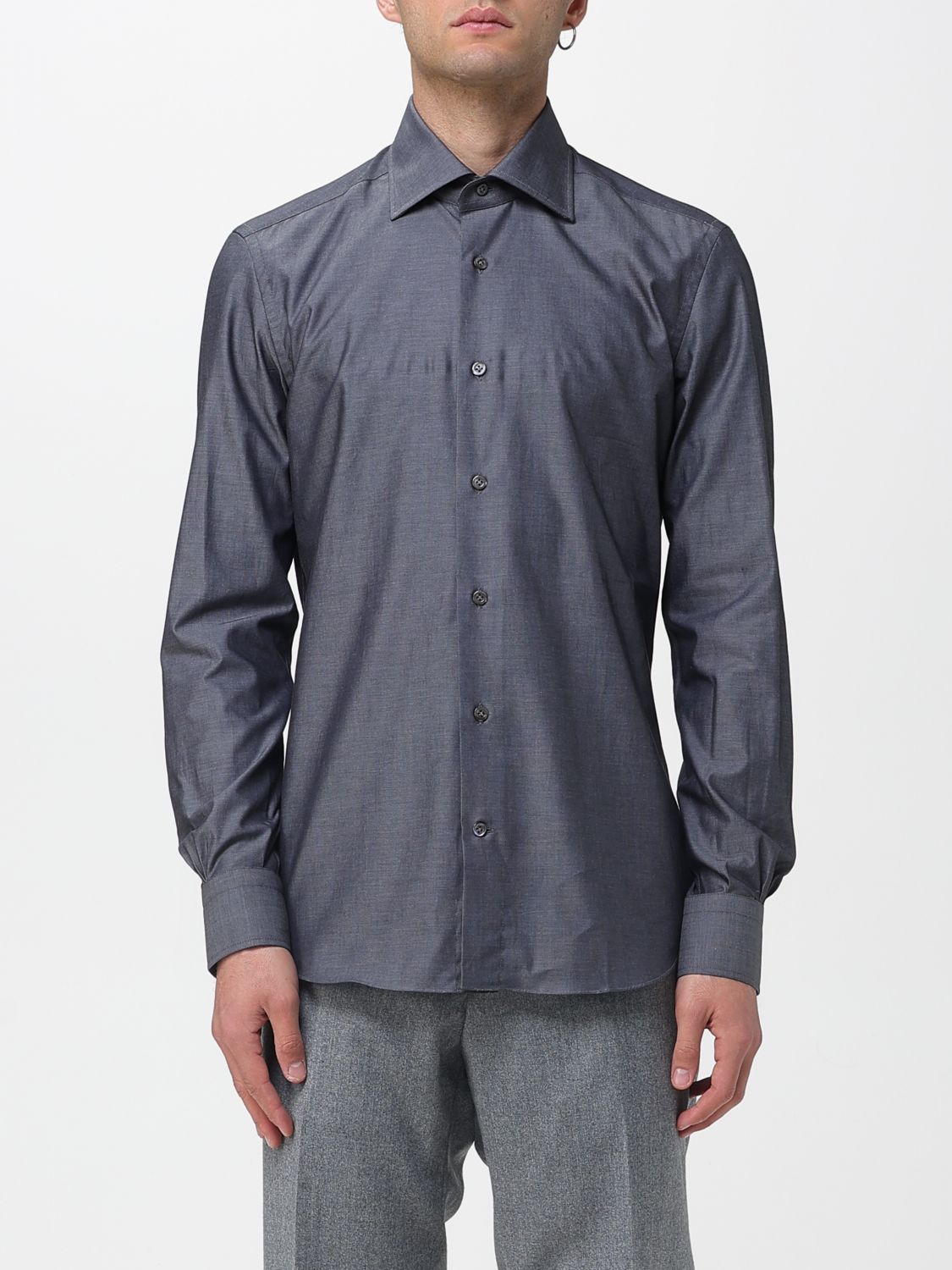 Mazzarelli Shirt  Men Color Grey In Blue