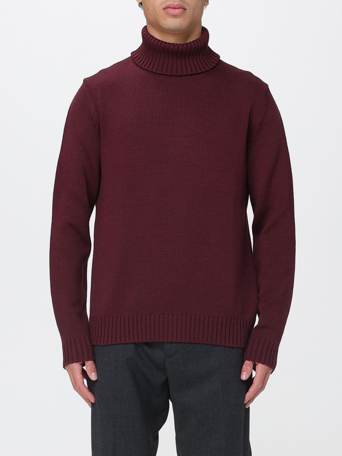 Zanone Herren Burgundy Sweater Men Color