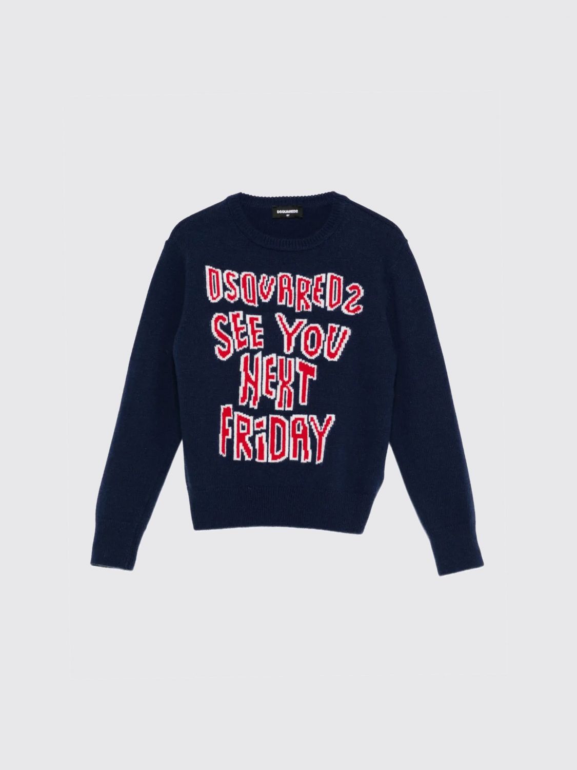 Dsquared2 Intarsia-logo Sweater In Black