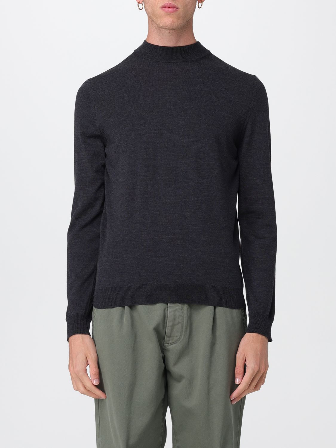 Zanone Sweatshirt  Men Color Charcoal In Black
