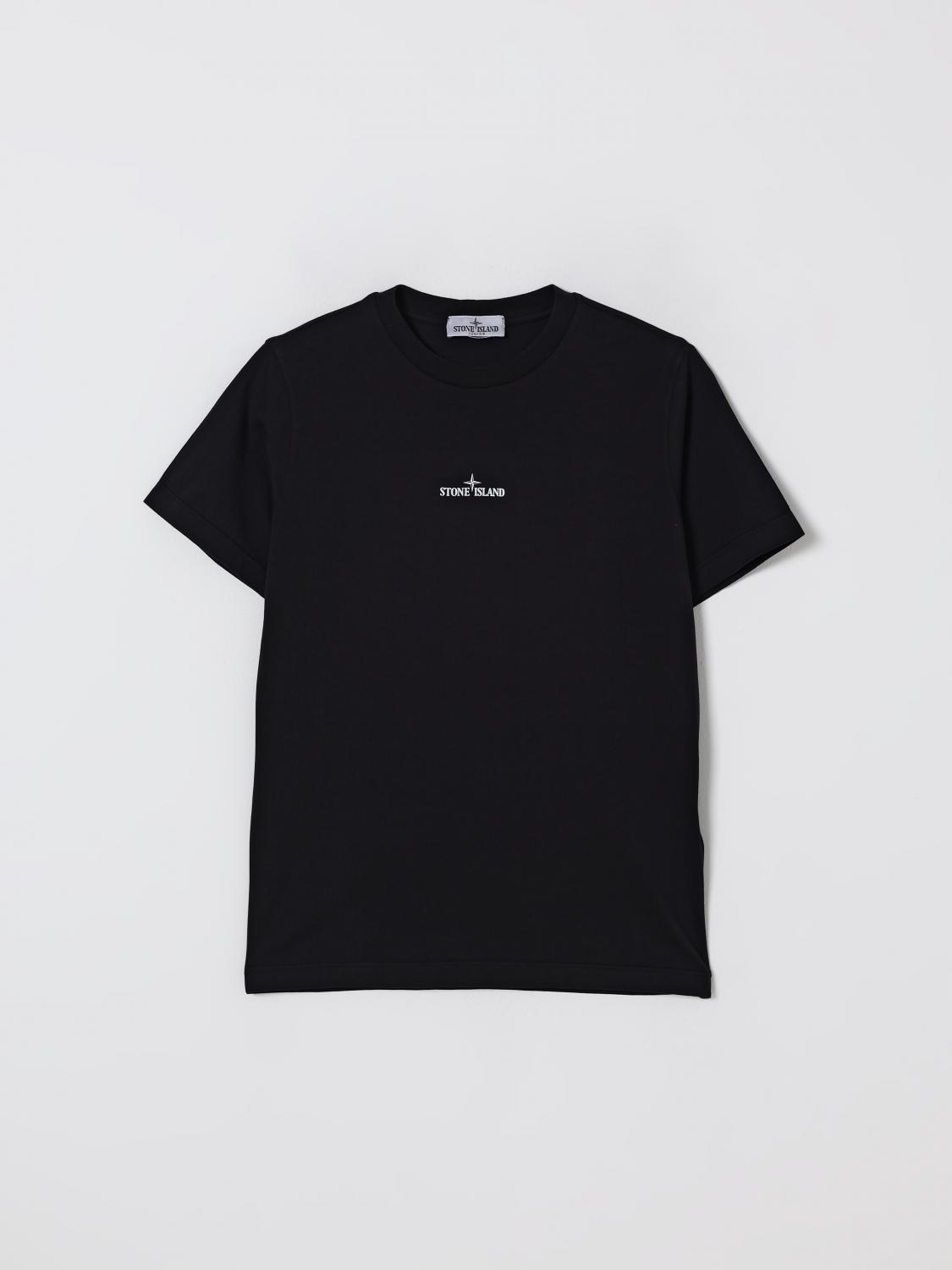 STONE ISLAND JUNIOR T-Shirt Kinder Farbe Schwarz