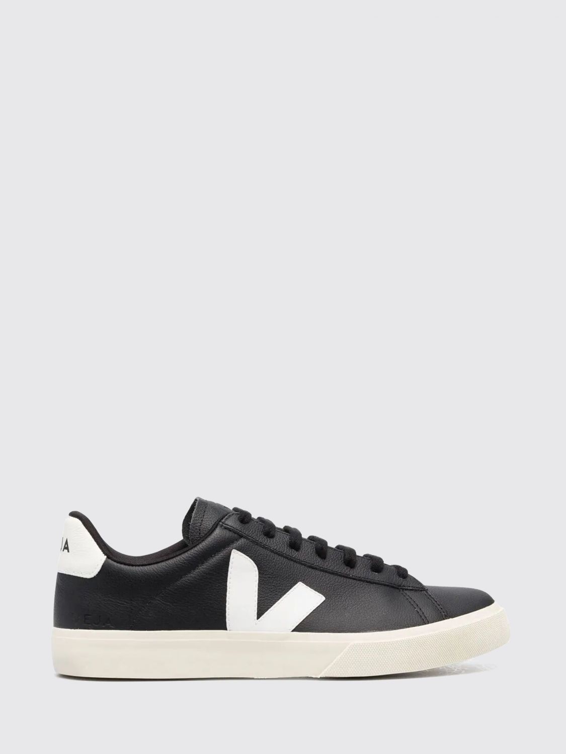 Veja Blackwhite Leather Sneakers In Black