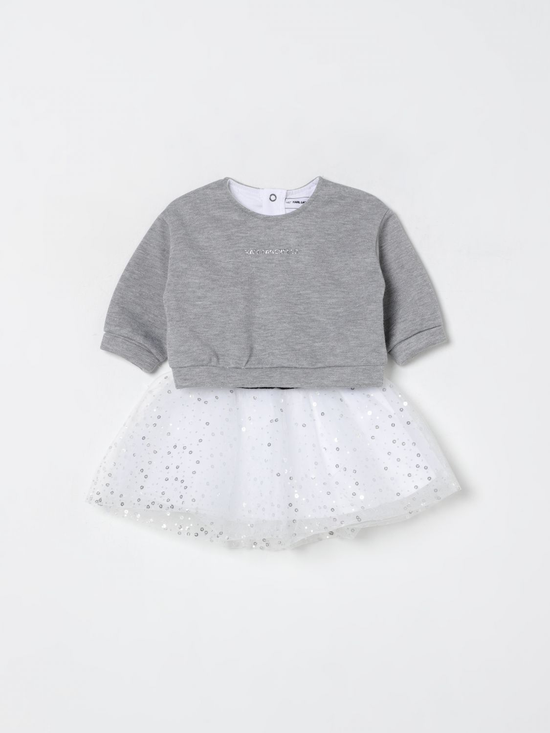 Karl Lagerfeld Jumpsuit Kids Kids Color Grey In Gray