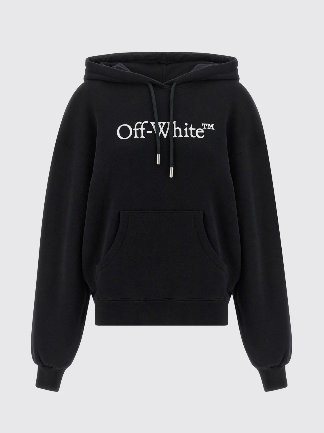 Off-white Large Logo Casual Hoodie In Black
