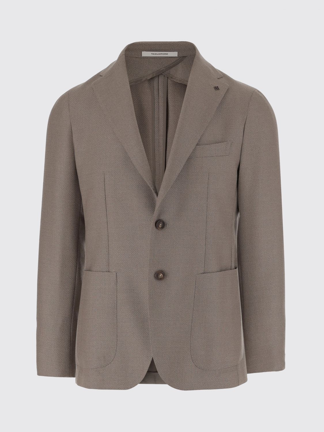 Tagliatore Men Beige Single Breasted Wool Blazer, 40 Luxury Blazers For Men Darveys In Gray