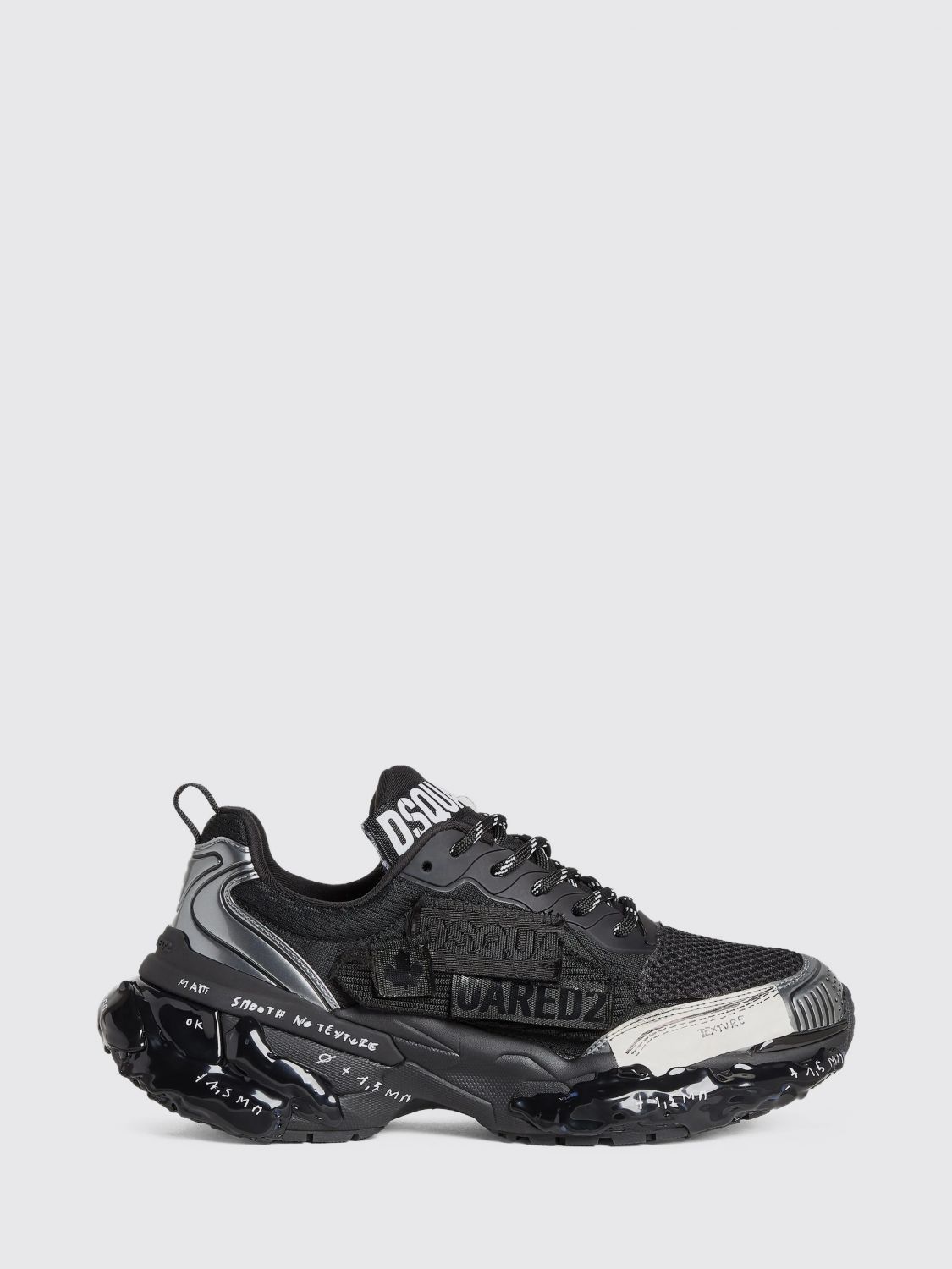 Dsquared2 Faster Lace-up Low Top Sneakers In Gray