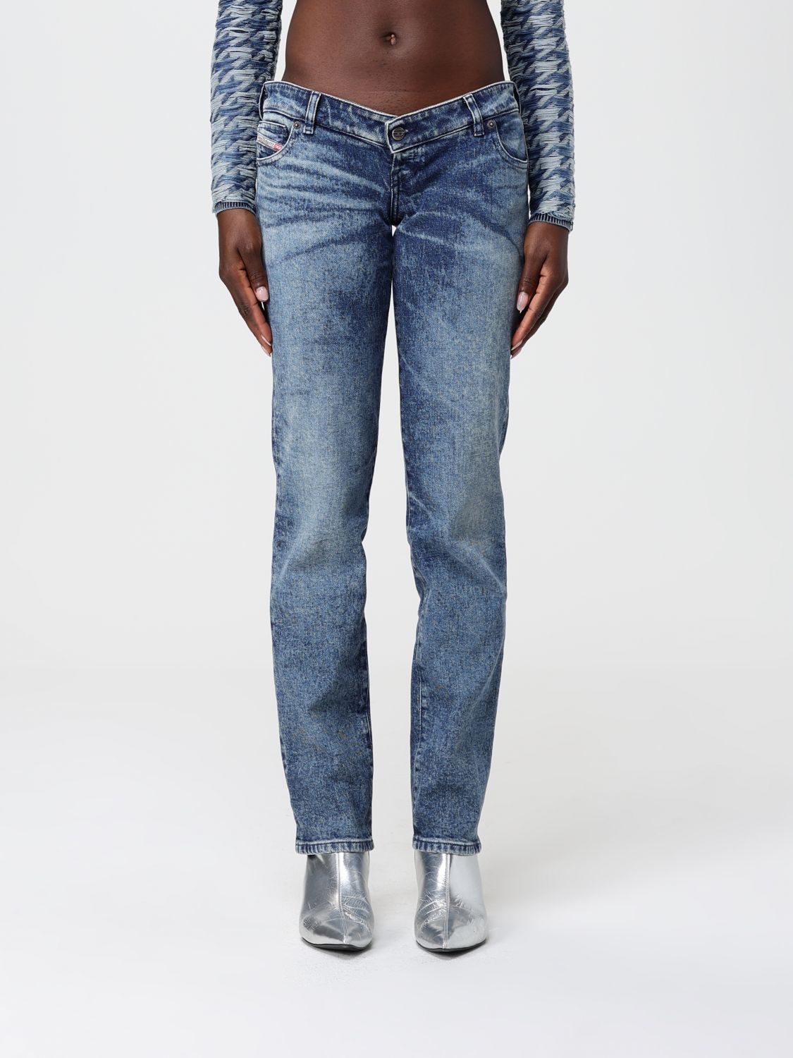 Diesel Jeans Woman Color Blue In Blue