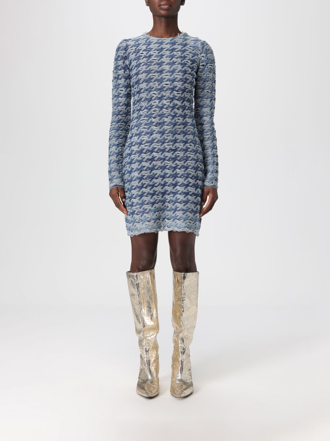 Diesel Dress Woman Color Blue In Blue