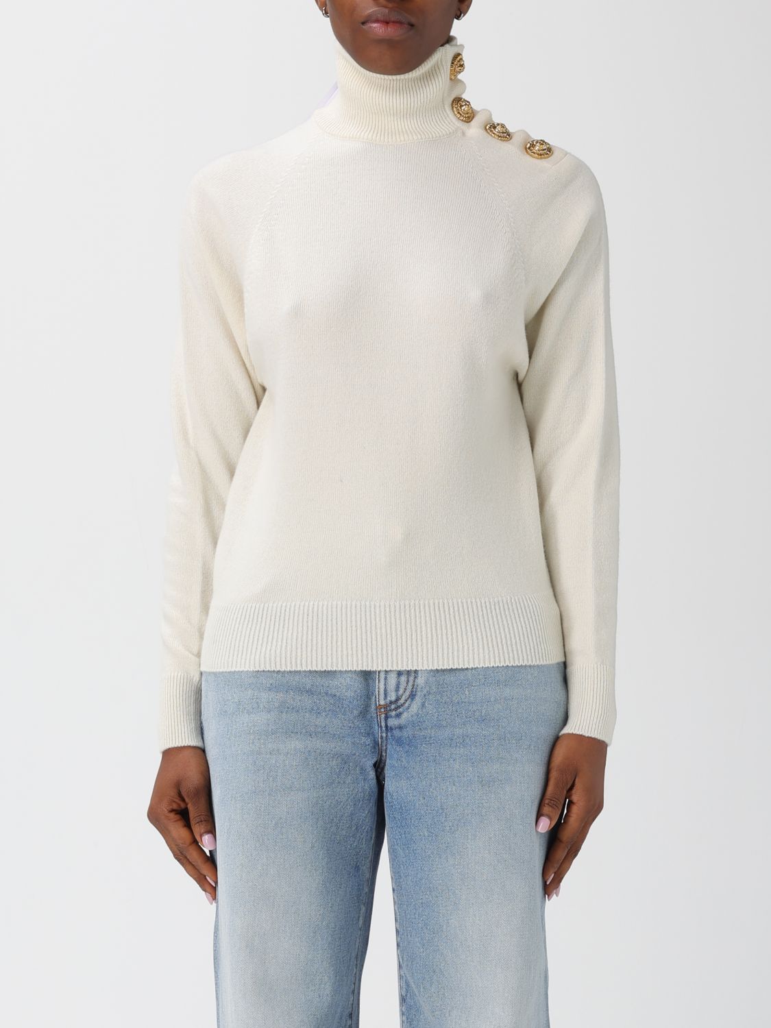 Balmain Sweater  Woman Color White In White