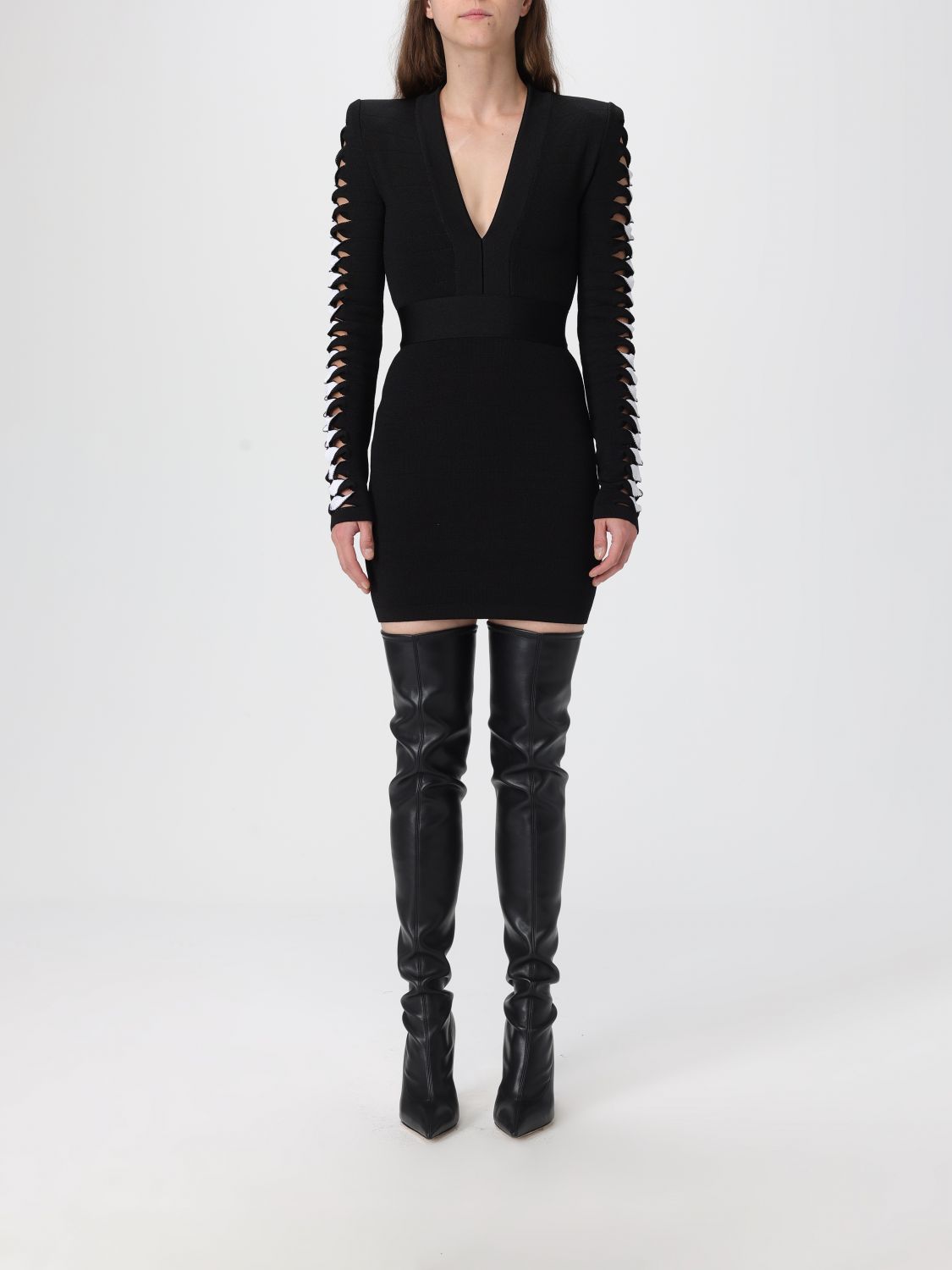 Balmain Dress  Woman Color Black In Black