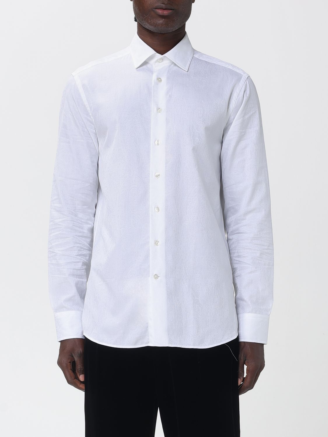 ETRO Shirt Men color White　ETRO シャツ メンズ カラー ホワイト ETRO