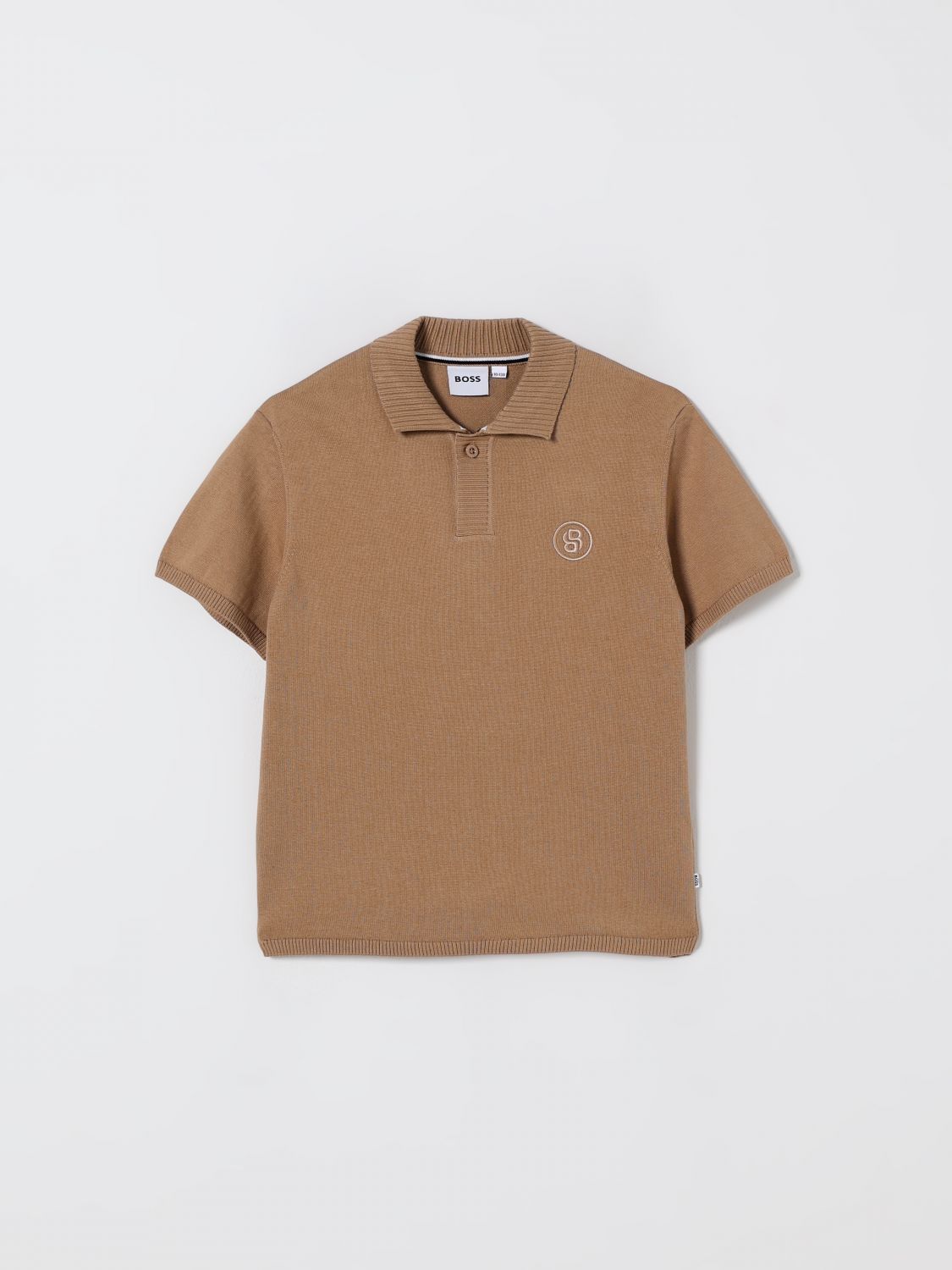 Hugo Boss Polo Shirt Boss Kids Color Biscuit In Brown