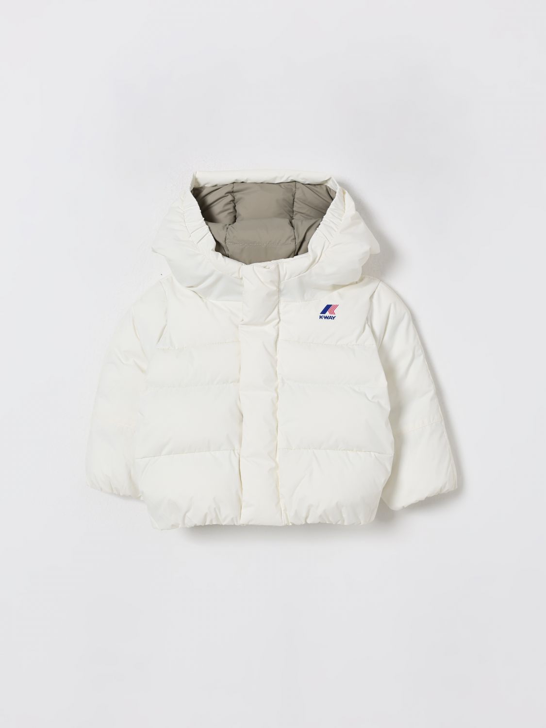 K-way Coat Kids Color White In Brown